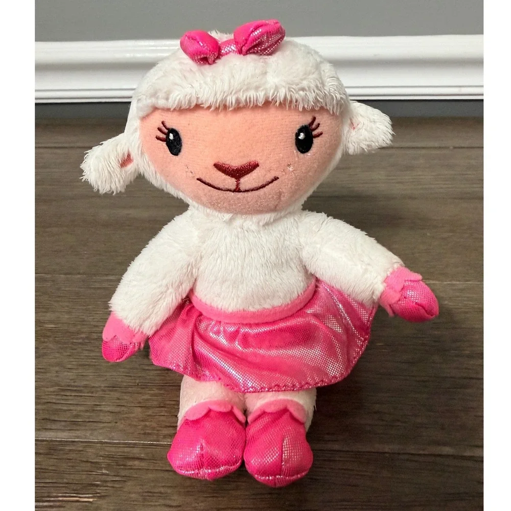 Ty Disney Doc McStuffins Lambie Plush Beanie Baby Pink Tutu Stuffed Animal